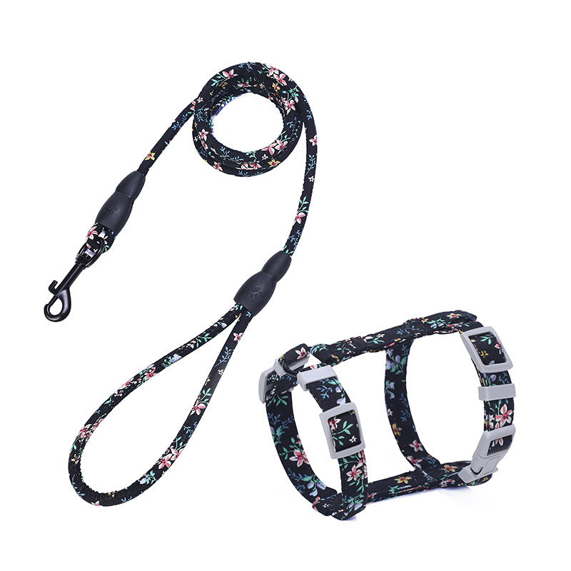 Cat I-Shaped Chest Harness Adjustable Cotton Harness for Cats