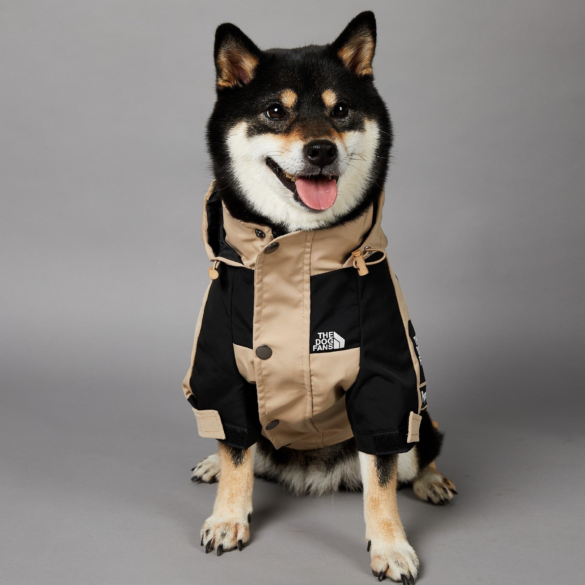 Khaki Dog Pet Shell Jacket – Polyester Dog Coat