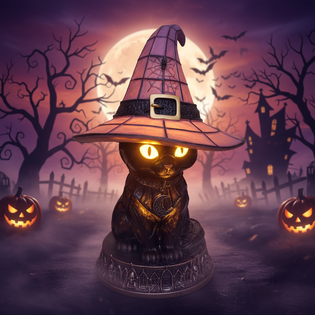 Witch Cat Resin