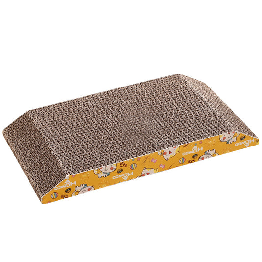 Trapezoidal cat scratching board