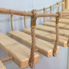 Pine wall hanging bridge cat toy