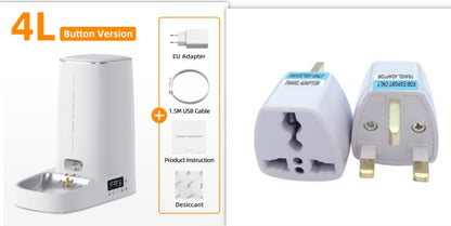 ROJECO 4L Automatic Pet Feeder  WiFi & Button Control for Cats & Dogs