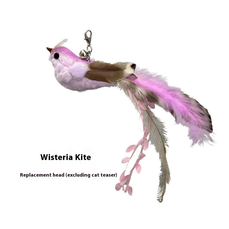 ToyTigris Feather Bird Cat Toy with Bell
