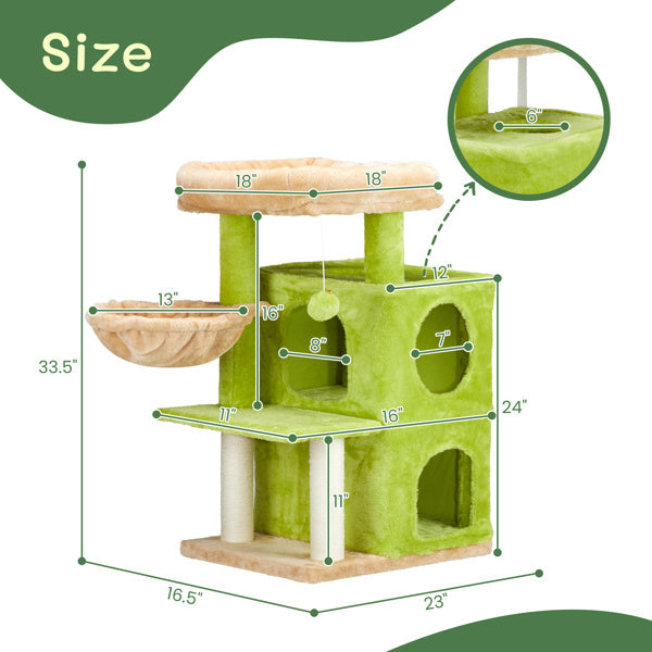 Double Layer Cat Climbing Hammock Bed