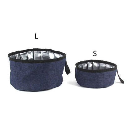 Oxford Cloth Outdoor Dog Food Bowl Portable & Durable