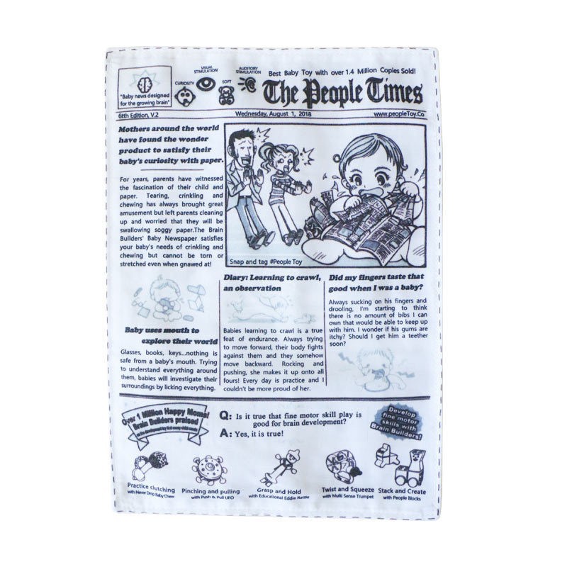 ToyTigris Realistic Crinkle Newspaper Dog Toy