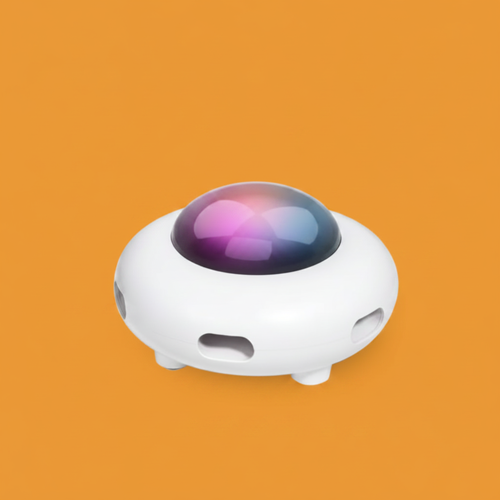 Automatic UFO Cat Toy with Moving Feathers