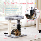 Small 4-in-1 Cat Tree Tower With Self-grooming