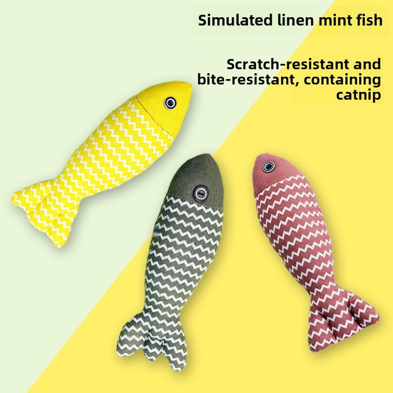 Catnip Fish Toy - Three Random Colors