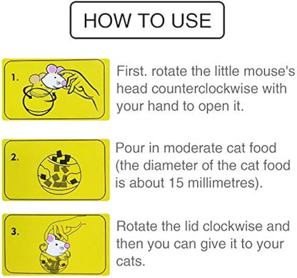 Mice-Shaped Cat Treat Feeder Interactive Food Toy for Cats
