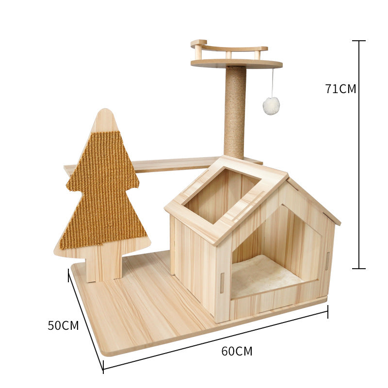 ToyTigris Cat Crawl Nest Scratching Board Tree