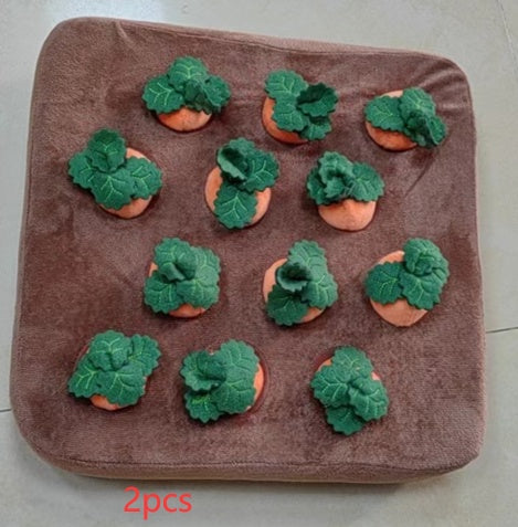Plush Carrot Vegetable Dog Toy