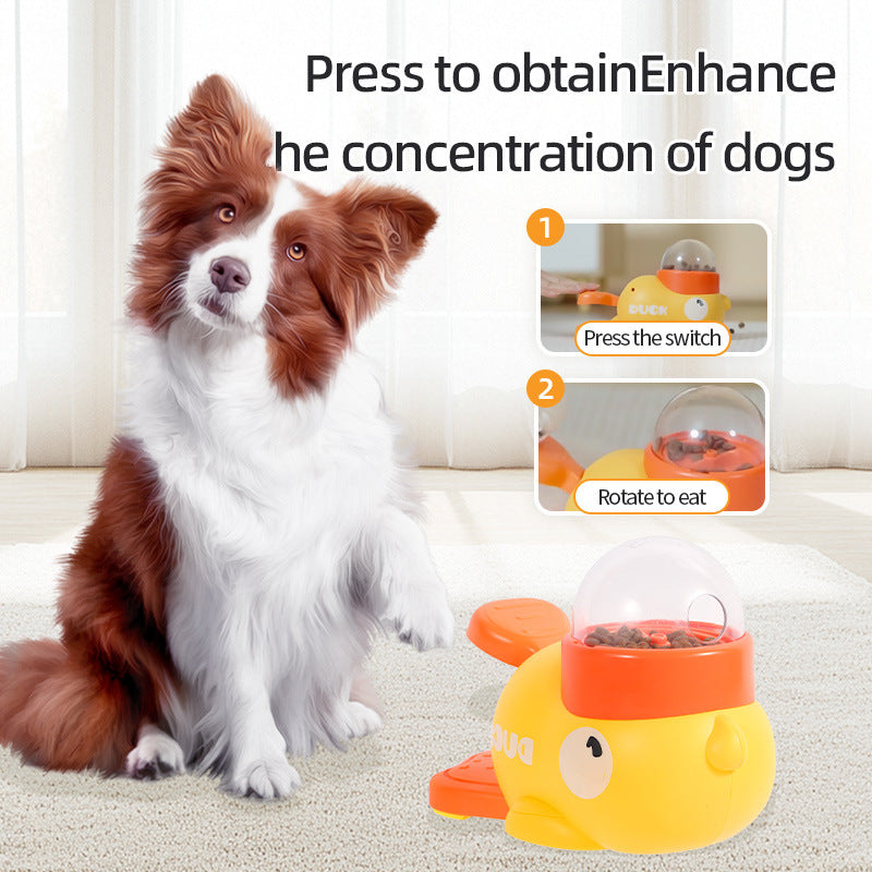 Interactive Duck Feeder Dog Toy Puzzle Treat Dispenser for Training & Slow Feeding
