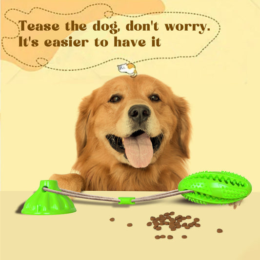 Suction Cup Pull Rope Leaking Pet Toy Ball Tpr Molar Teeth Cleaning Vent Ball Dog Toy Ball