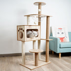 ToyTigris Cat Crawl Nest Scratching Board Tree