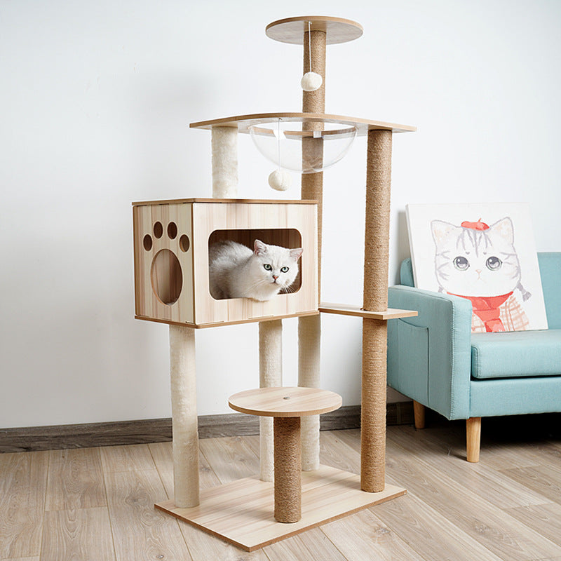 ToyTigris Cat Crawl Nest Scratching Board Tree