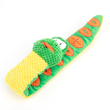IQ Training Squeaky Snake Dog Toy