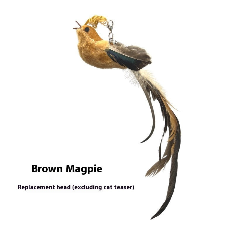 ToyTigris Feather Bird Cat Toy with Bell