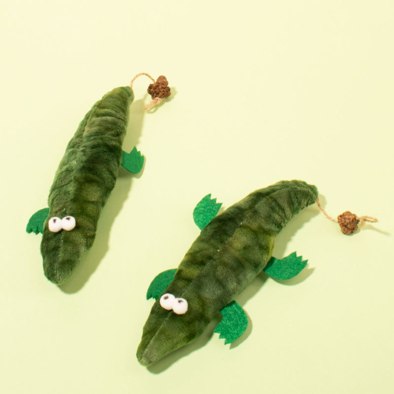 Plush Alligator Catnip Kick Toy