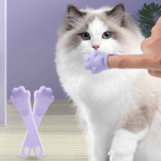 Pet Finger Toothbrush TPR Dental Cleaning for Dogs & Cats