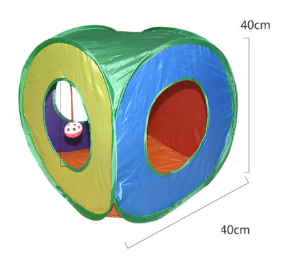 Tunnel Cat Toy Rainbow Interactive Play Tunnel for Cats