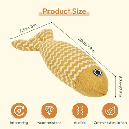 3PCS Catnip Fish Cat Toys