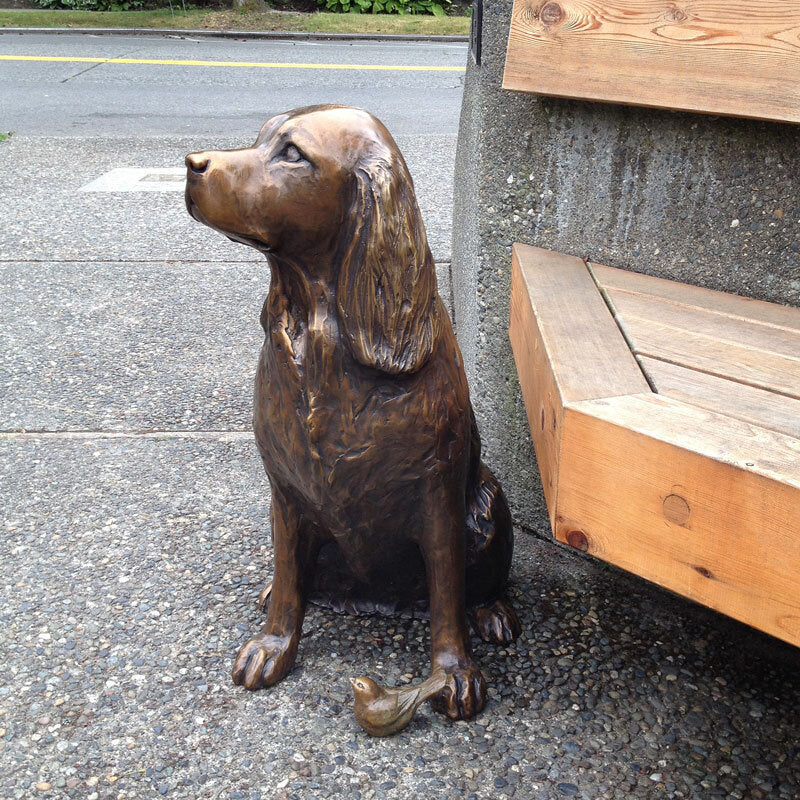 Golden Retriever Garden Statue