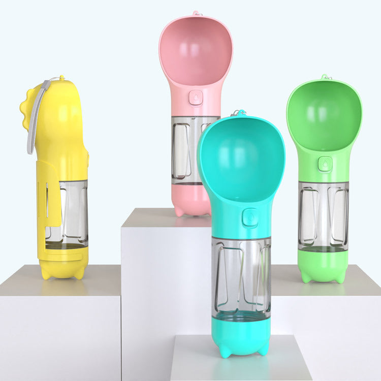 3 In 1 Pet Water Bottle Feeder Bowl Garbage Bag