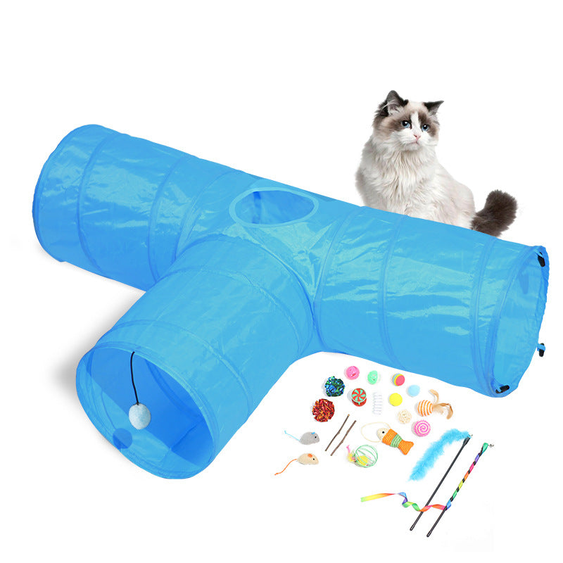 ToyTigris Foldable Cat Tunnel Toy