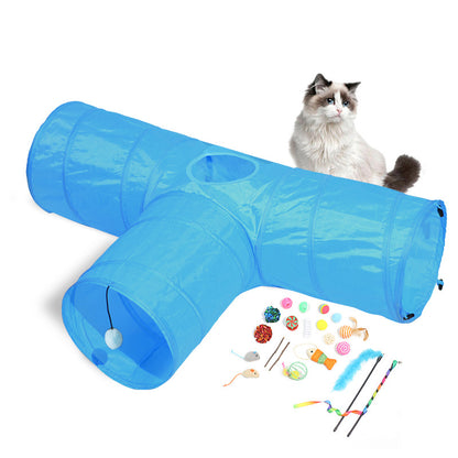 ToyTigris Foldable Cat Tunnel Toy