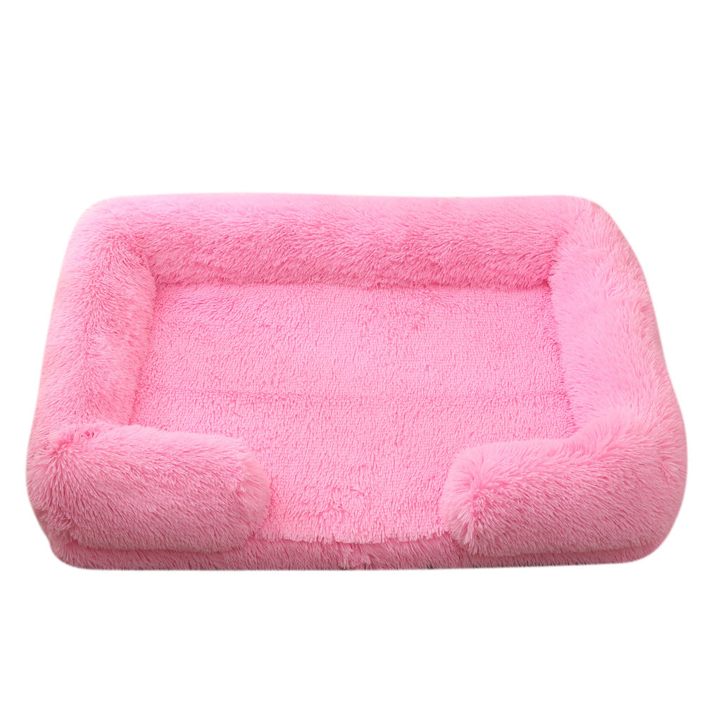 Winter Plush Dog Bed