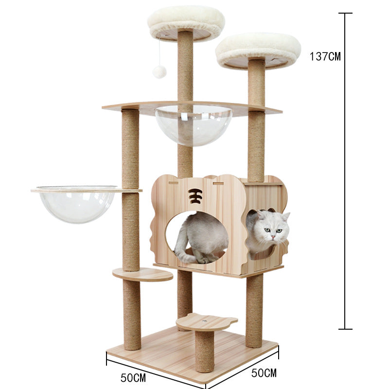 ToyTigris Cat Crawl Nest Scratching Board Tree