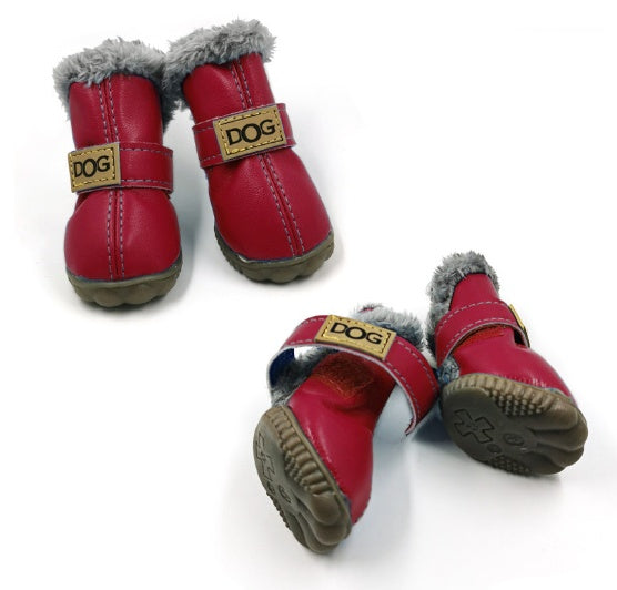 Hunde warme Schneestiefel