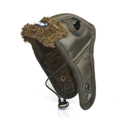 Autumn & Winter Dog Leather Cap European & American Style