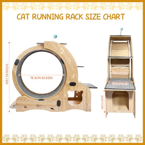 ToyTigris 6-in-1 Cat Fitness Wheel and Activity Centre