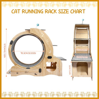 ToyTigris 6-in-1 Cat Fitness Wheel and Activity Centre