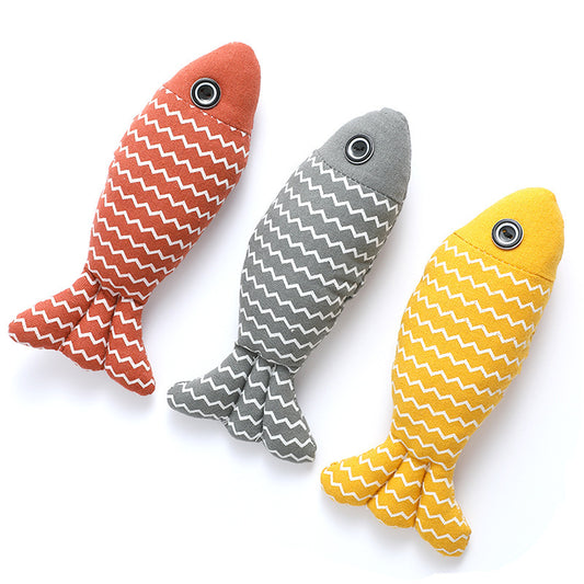 3PCS Catnip Fish Cat Toys