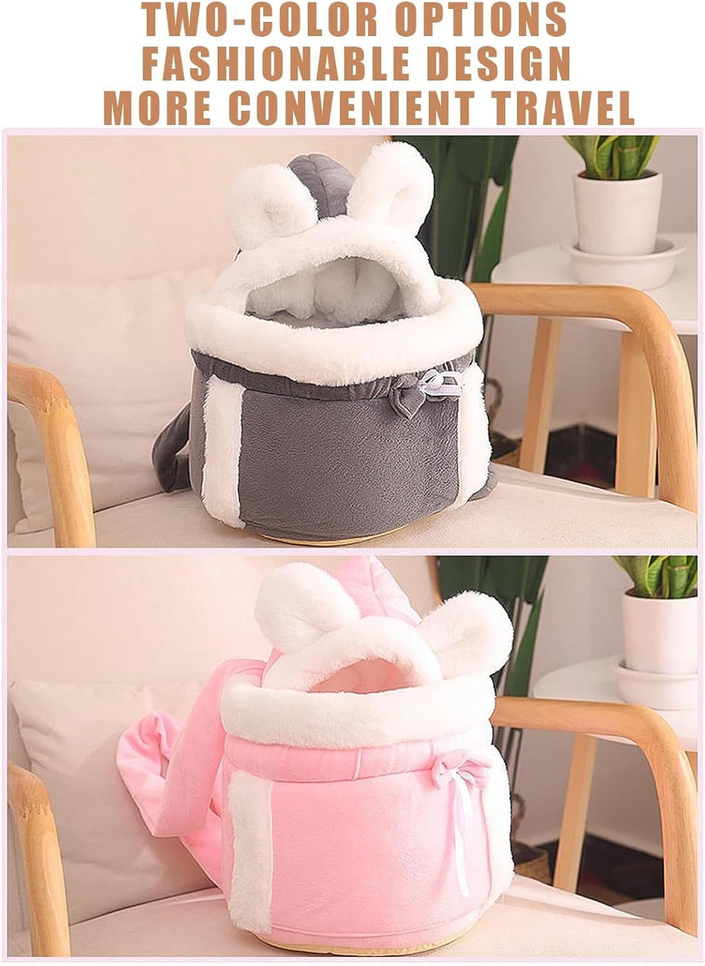 Warme Katzentragetasche mit zwei Taschen
