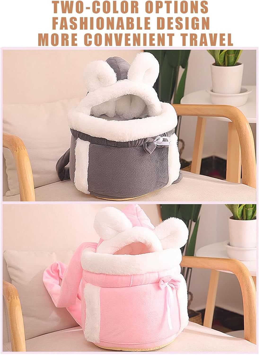 Warme Katzentragetasche mit zwei Taschen