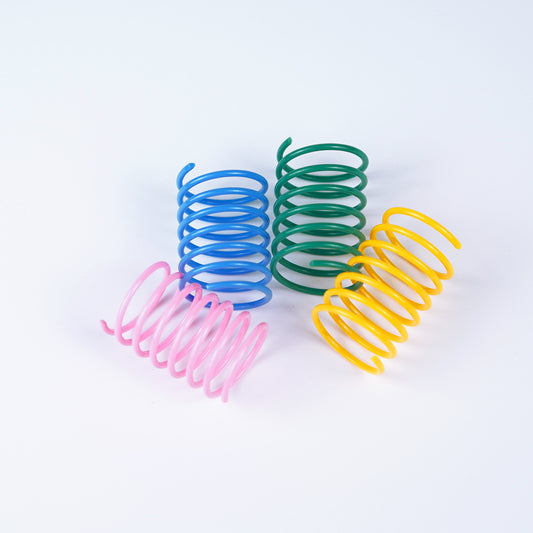 Colorful Plastic Spring Cat Toy 4PCS Interactive Pet Supplies