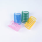 Colorful Plastic Spring Cat Toy 4PCS Interactive Pet Supplies