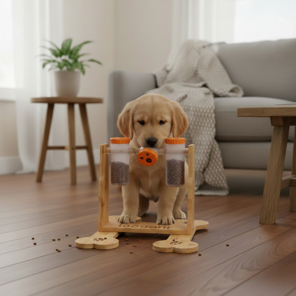 The Loobani Wooden Snack Feeder Toy for Dogs