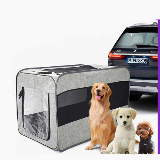 Portable Pet Travel Carrier Bag with Safety Zippers