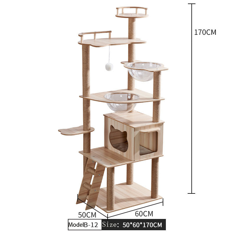 ToyTigris Cat Crawl Nest Scratching Board Tree