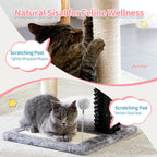 Small 4-in-1 Cat Tree Tower With Self-grooming