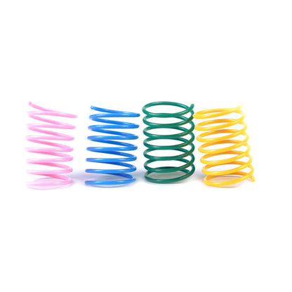 Colorful Plastic Spring Cat Toy 4PCS Interactive Pet Supplies