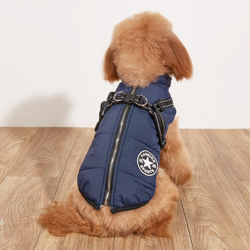 Warme, reflektierende, wattierte Hundejacke