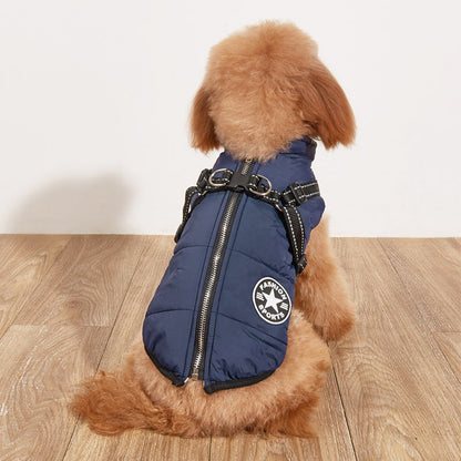 Warme, reflektierende, wattierte Hundejacke
