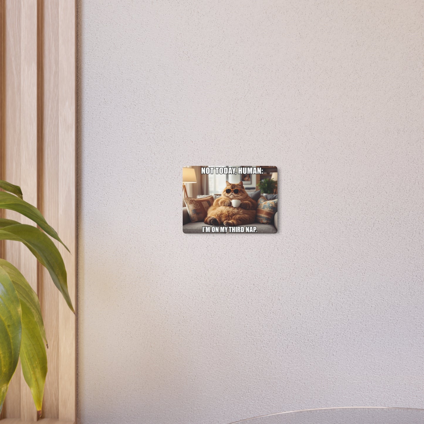 Metal Art Sign - Funny Cat Wall Art