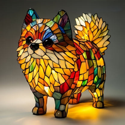 Dog Lamp Resin Craft Decor - Colorful Canine Lights